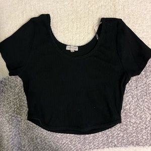 Tillys Ribbed Cropped Fitted Baby Tee